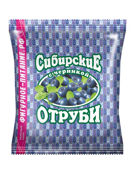 Сибирские отруби «Пшеничные» с черникой