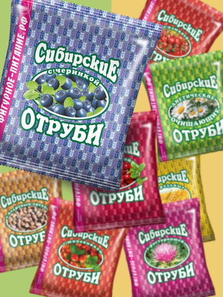 Сибирские отруби «Пшеничные» с черникой