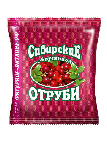 Сибирские отруби «Пшеничные» с брусникой