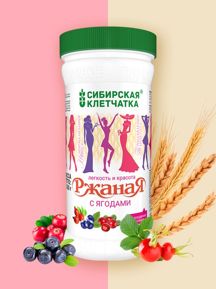 Сибирская клетчатка «Ржаная с ягодами»