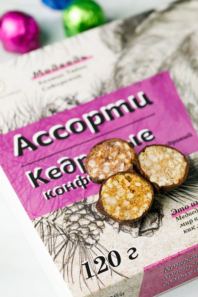 Кедровые конфеты "Ассорти" в шоколаде