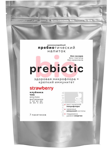 Пребиотический напиток с клубникой