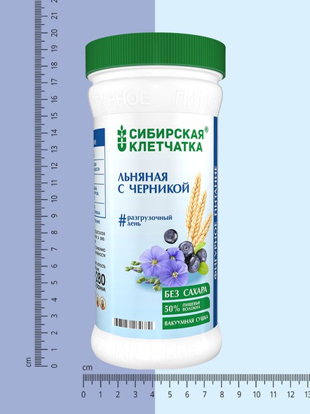 Сибирская клетчатка «Льняная с черникой»