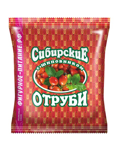 Сибирские отруби «Пшеничные» с шиповником
