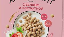 Сухой завтрак Хрустлайт с белком, клетчаткой (клубнично-сливочный)
