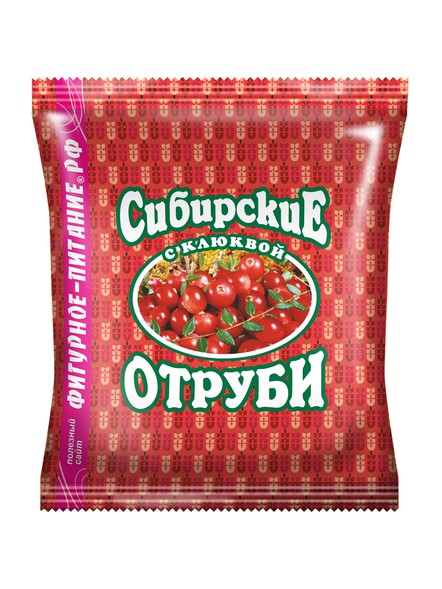 Сибирские отруби «Пшеничные» с клюквой