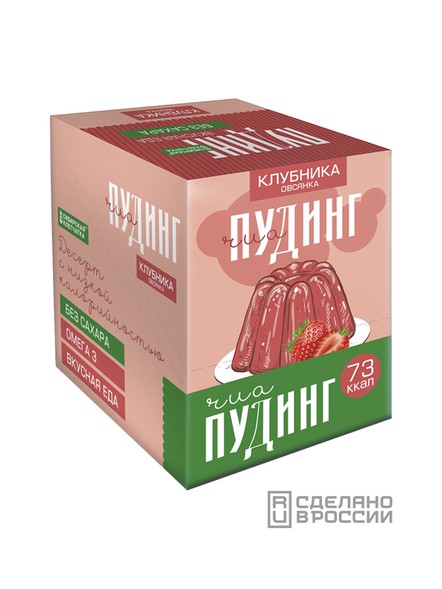 Шоубокс, 14 шт., «ЧИА ПУДИНГ» клубника