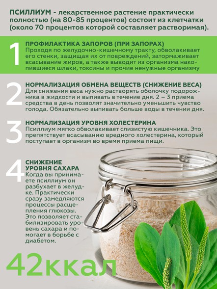 Псиллиум клетчатка подорожника