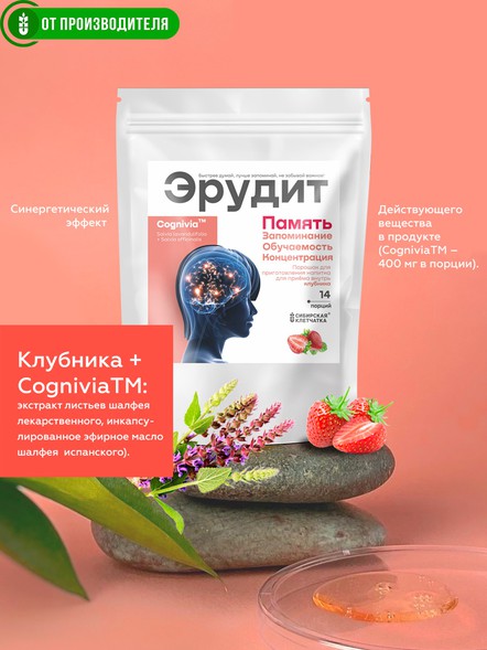 Комплекс для улучшения памяти Эрудит с клубникой